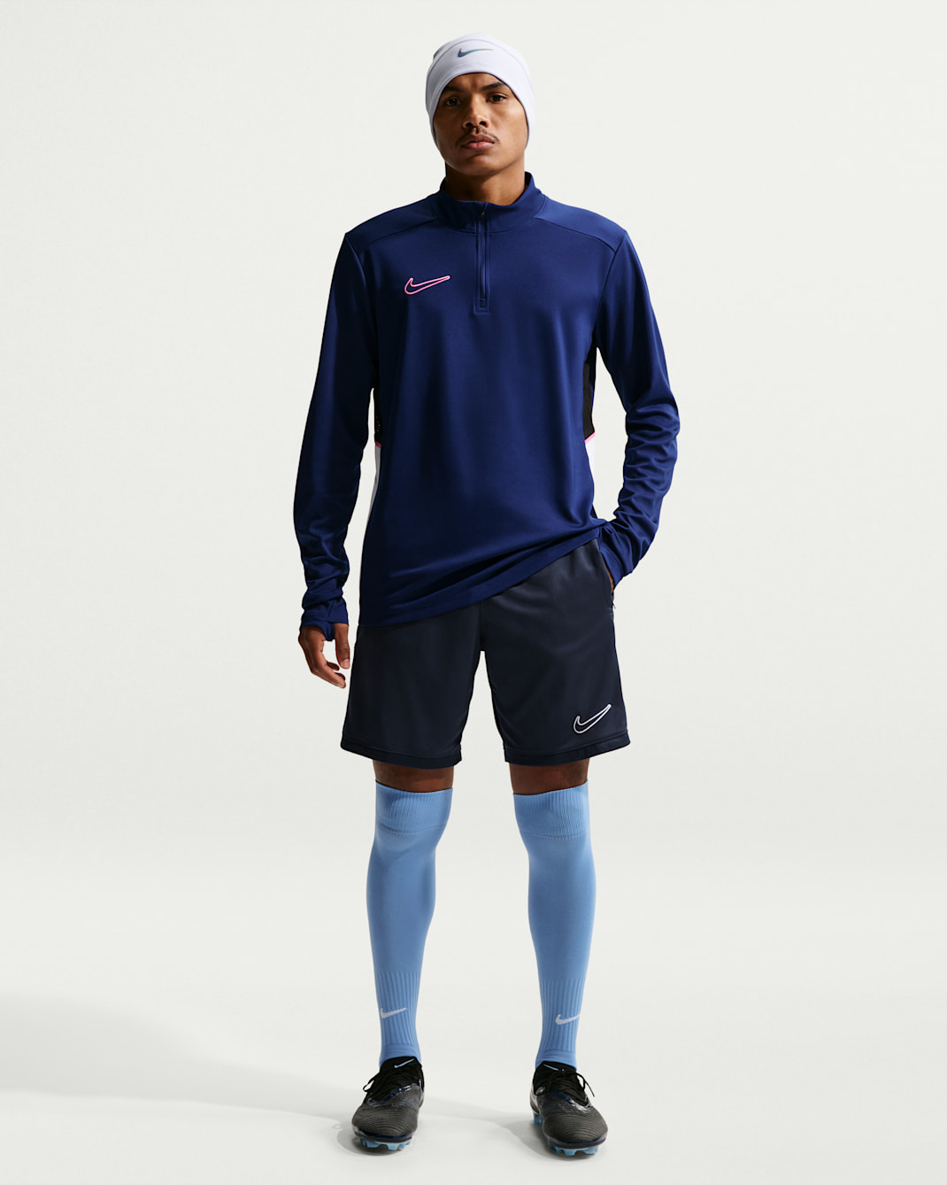 Shorts da calcio Dri-FIT Nike Academy – Uomo - Midnight Navy/Midnight Navy/Bianco