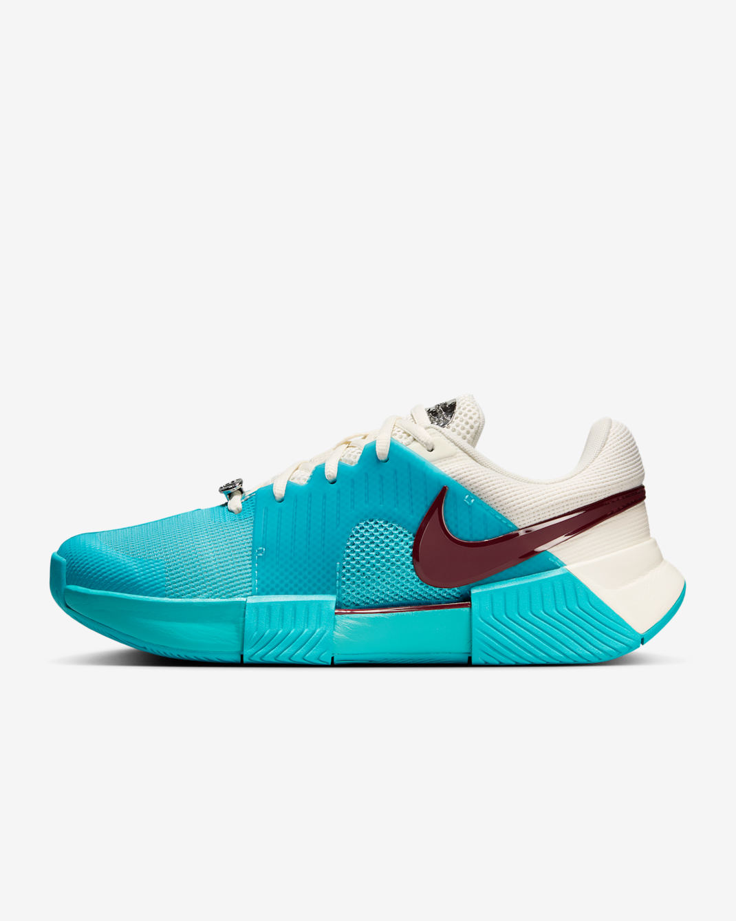 Tenis de tenis para cancha dura para mujer Nike GP Challenge 1 Premium - Cactus empolvado/Marfil pálido/Plata metalizado/Rojo team oscuro