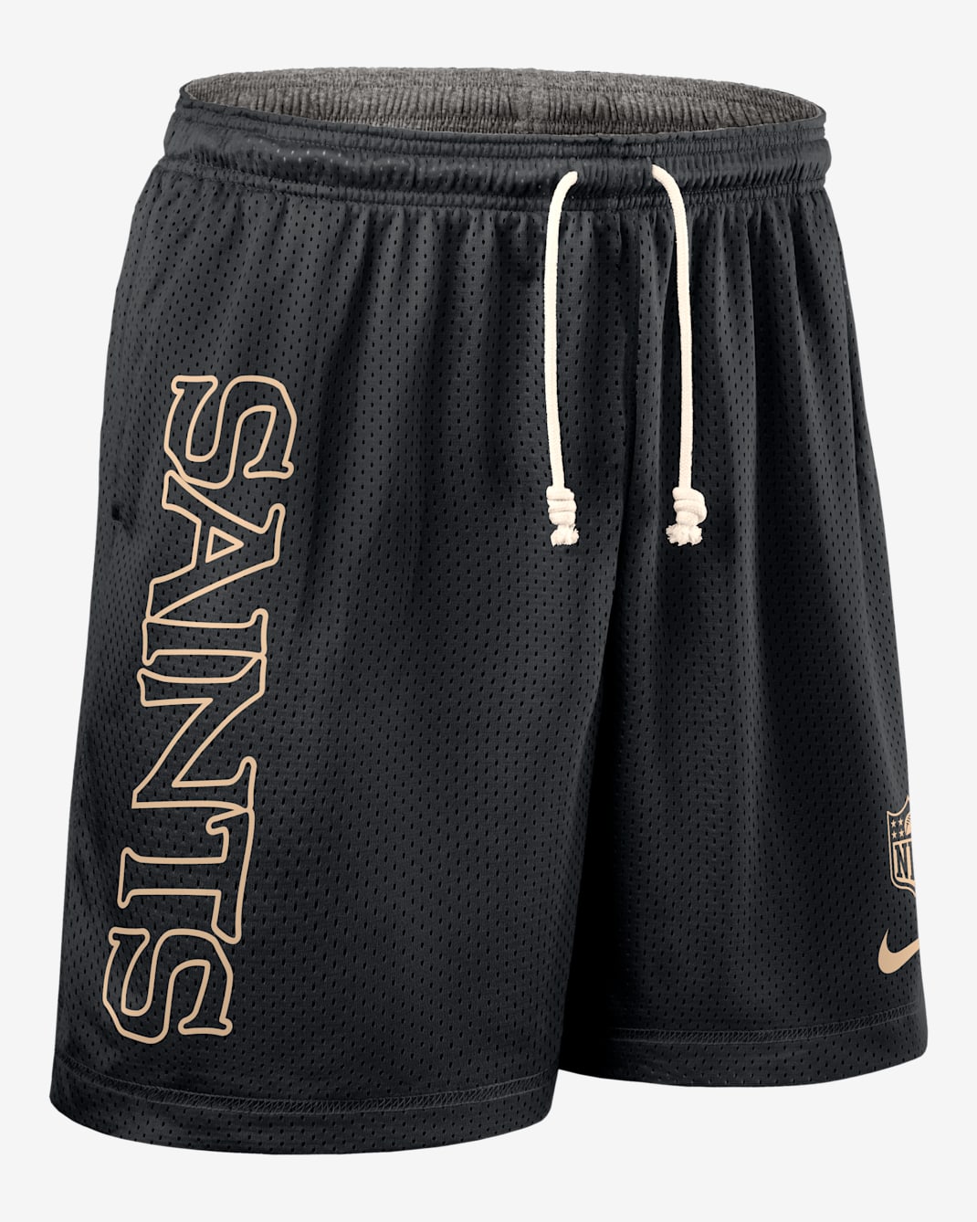 Shorts Nike Dri-FIT de la NFL para hombre New Orleans Saints Sideline Reversible - Negro