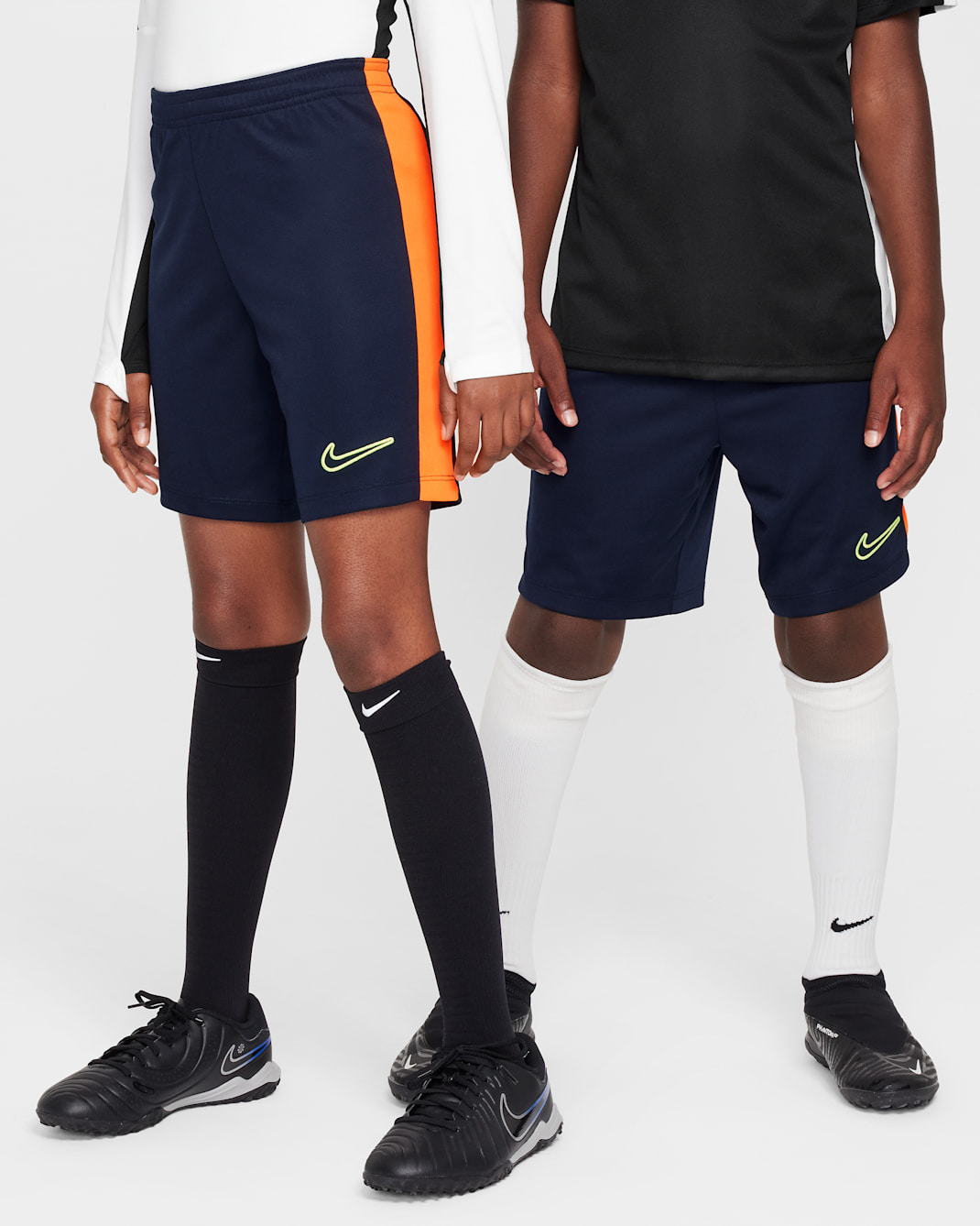 Nike Dri-FIT Academy Kids' Football Shorts - Dark Obsidian/Total Orange/Volt