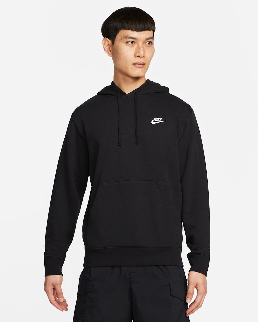 Nike Sportswear Club Men's Pullover Hoodie - Black/Black/White