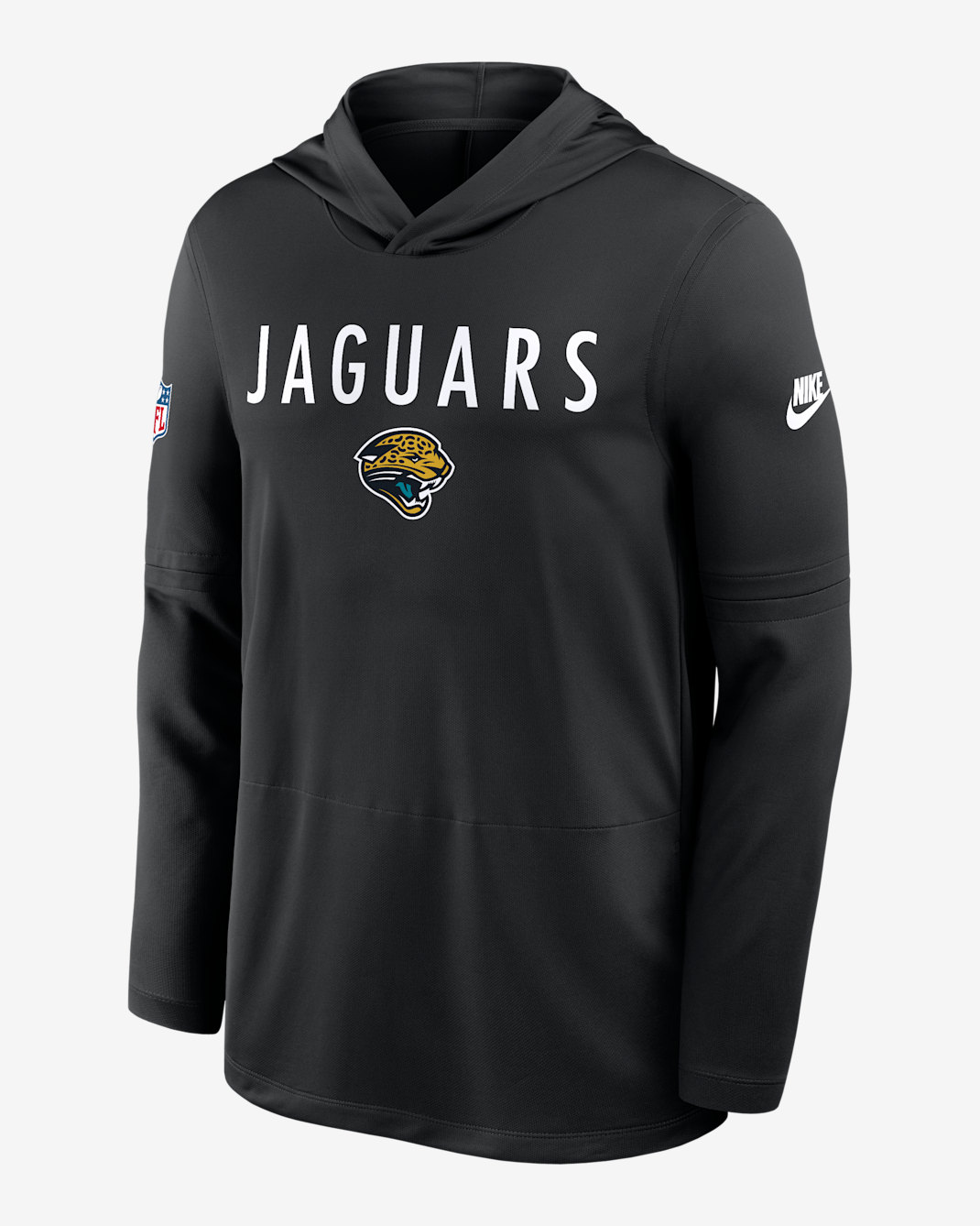 Playera de manga larga Nike Dri-FIT de la NFL con gorro para hombre Jacksonville Jaguars Pass Accuracy - Negro