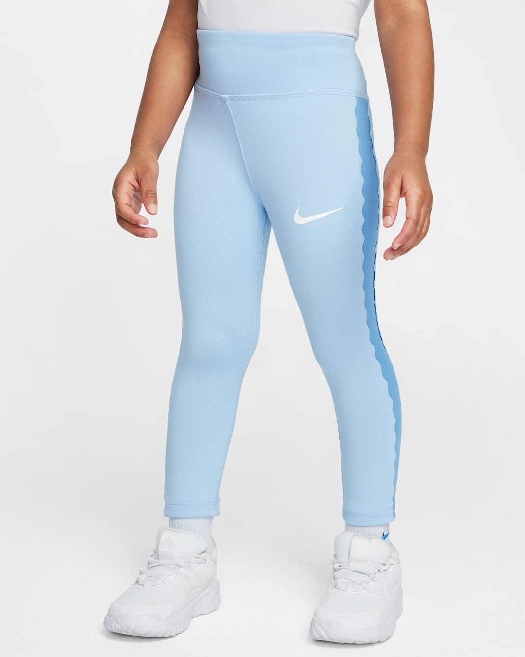 Leggings infantiles Nike Dri-FIT Swoosh Motion - Azul psíquico
