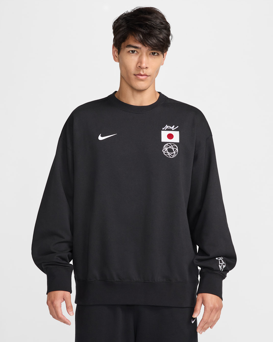 日本 ソロ メンズ ナイキ Dri-FIT ADV ブレイキン クルーネック スウェットシャツ - ブラック/ホワイト