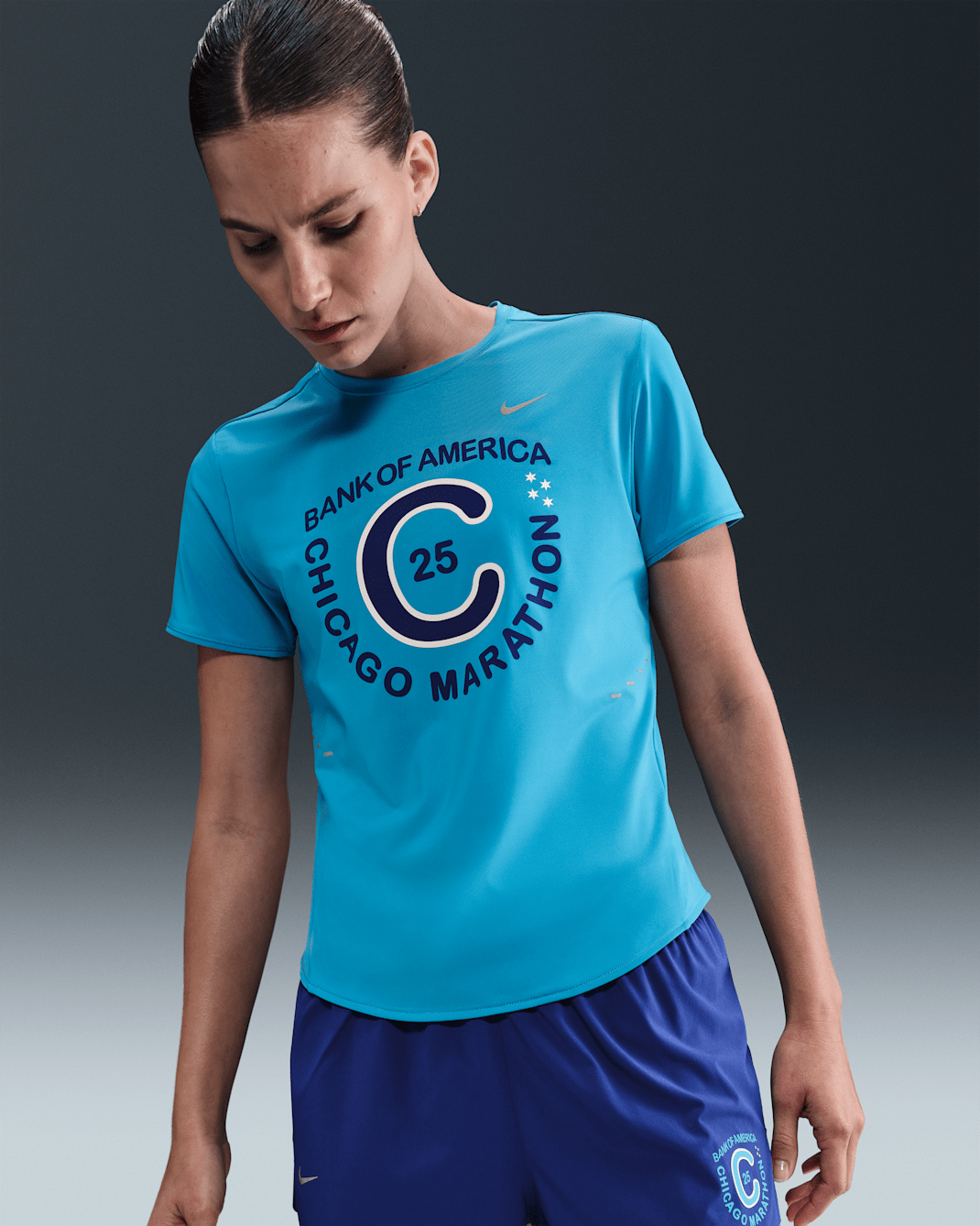 Nike Swift Women's Dri-FIT Short-Sleeve Running Top - Light Current Blue