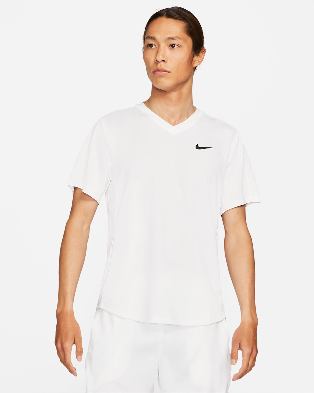 NikeCourt Dri-FIT Victory 男款網球上衣 - 白色/白色/黑色