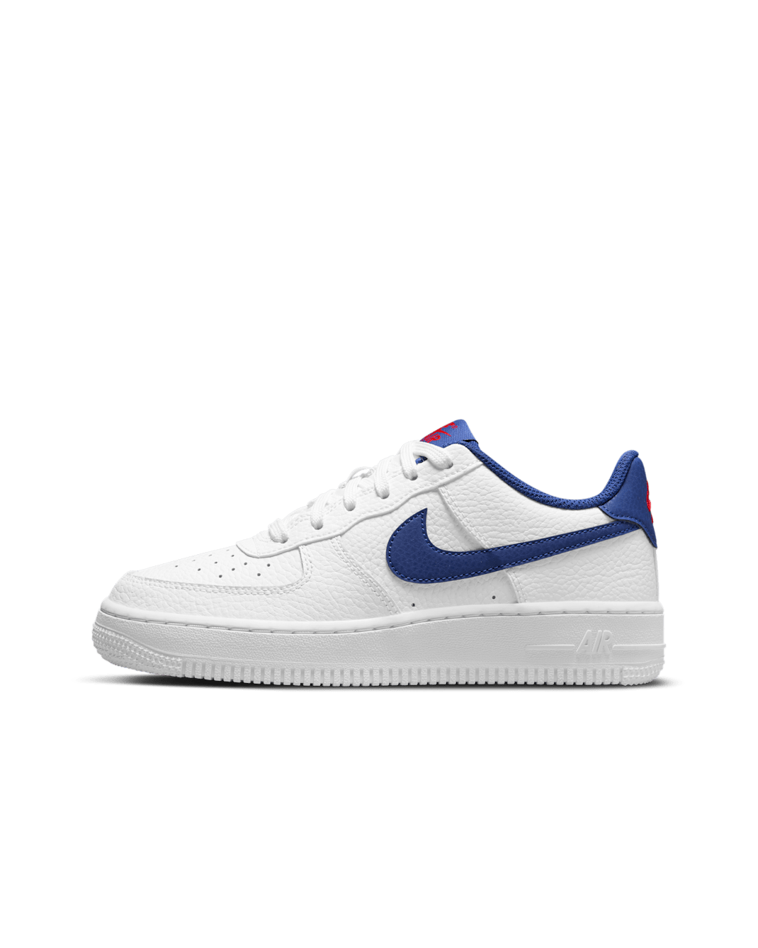 Nike Air Force 1 Older Kids' Shoes - White/University Red/Deep Royal Blue