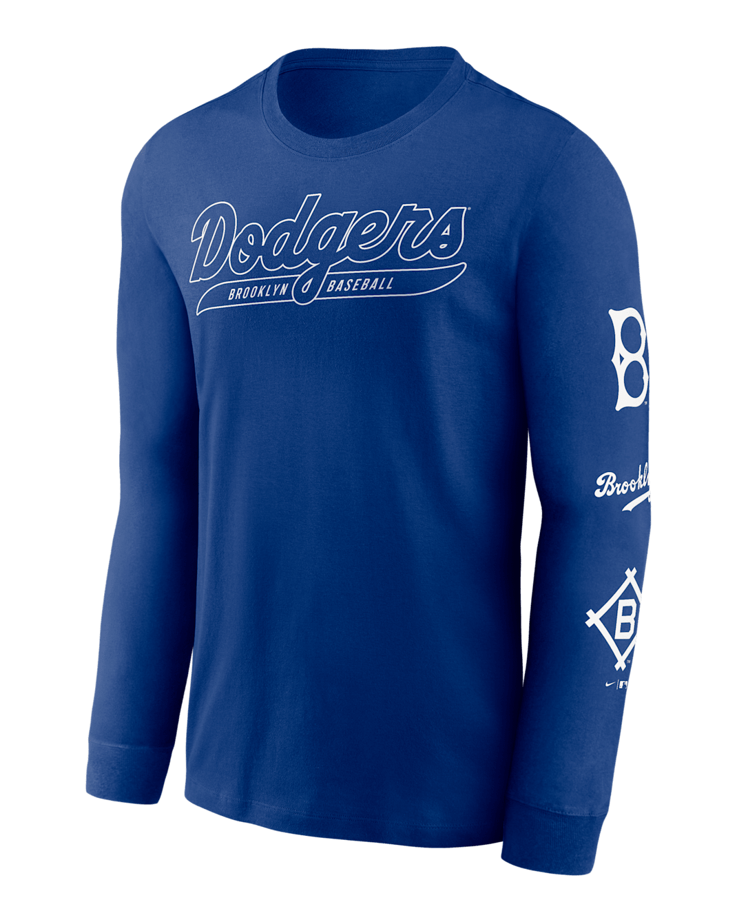 Brooklyn Dodgers Cooperstown Knockout Men's Nike MLB Long-Sleeve T-Shirt - Royal