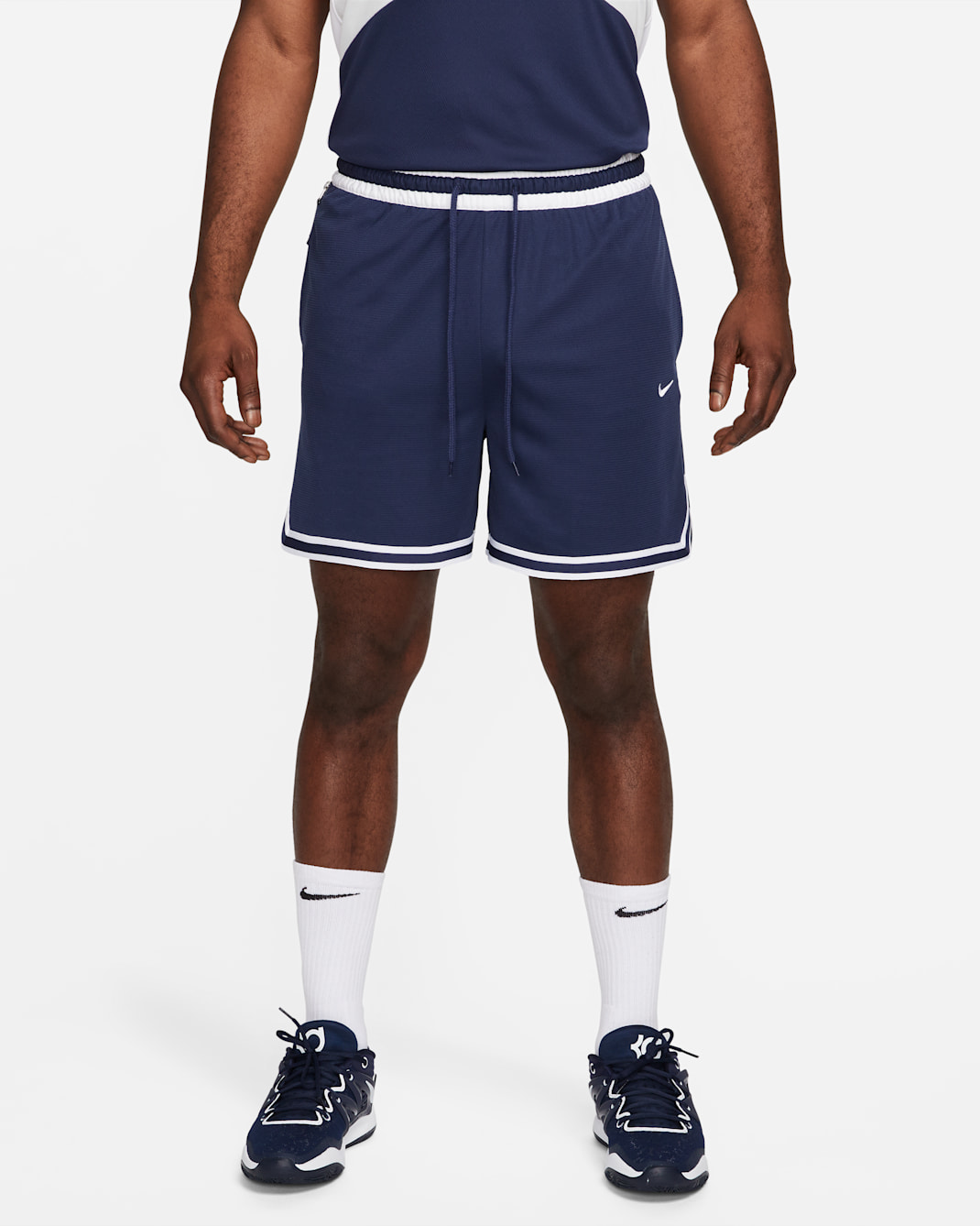 Nike Dri-FIT DNA Men's 6" Basketball Shorts - Midnight Navy/White