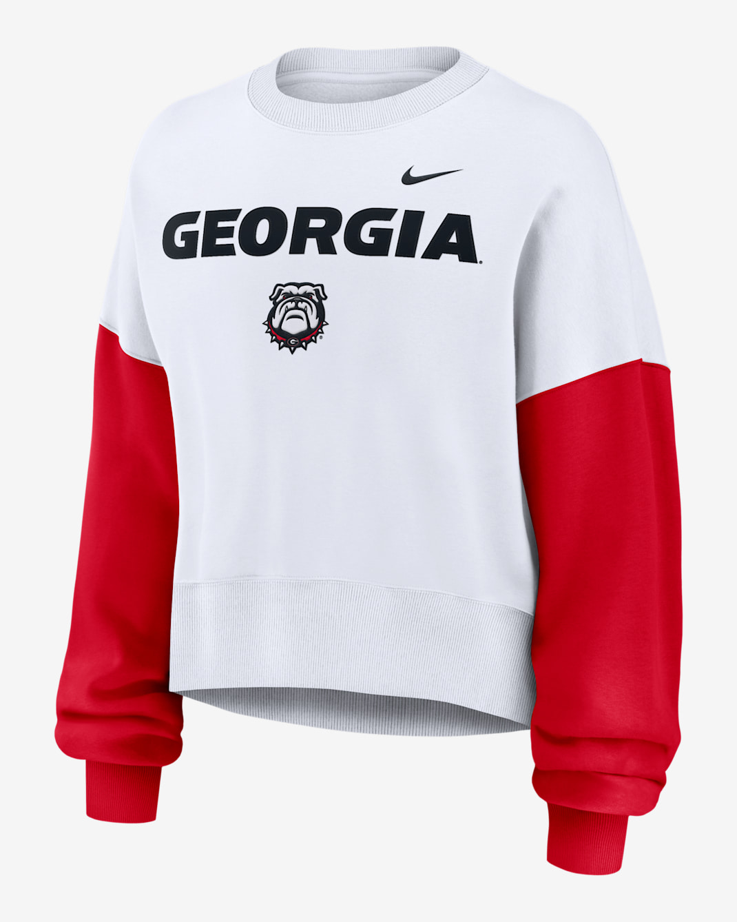 Georgia Bulldogs Primetime Women's Nike College Pullover Crew - White
