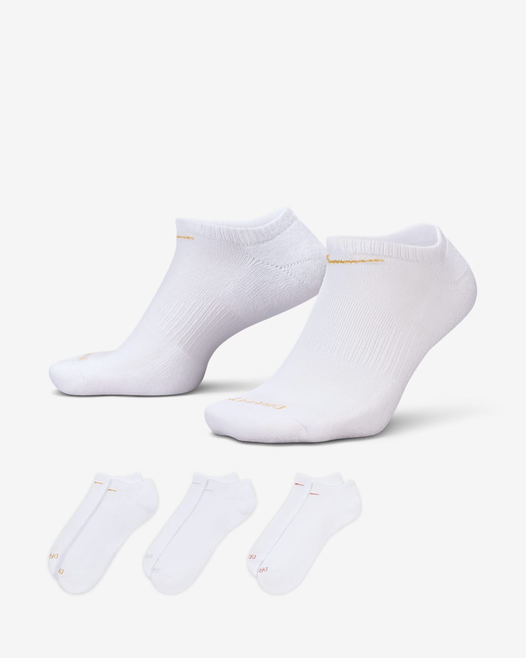 Nike Everyday Plus Cushion Training No-Show Socks (3 Pairs) - Multi-Color