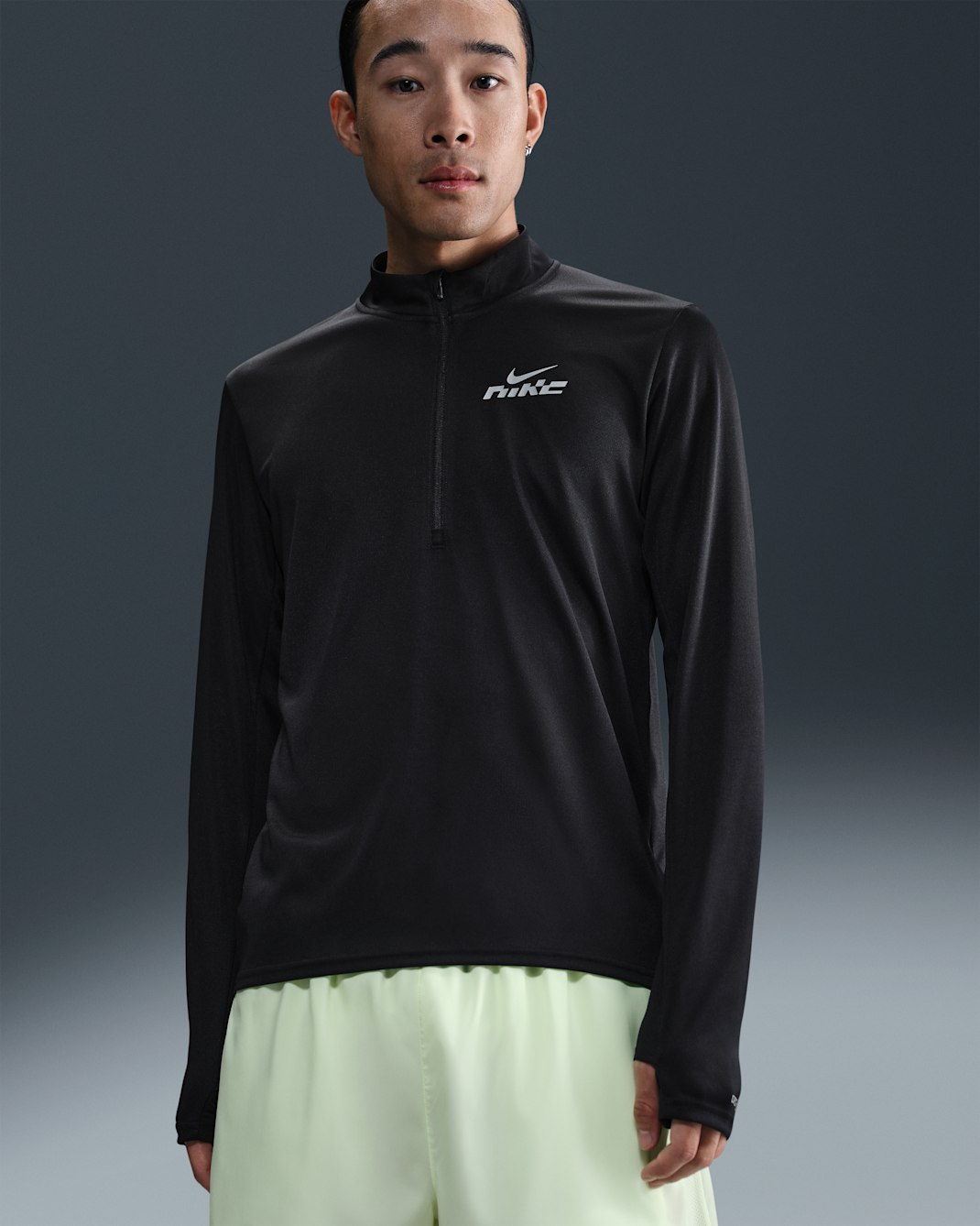 Nike Pacer Flash Men's Dri-FIT 1/2-Zip Running Top - Black
