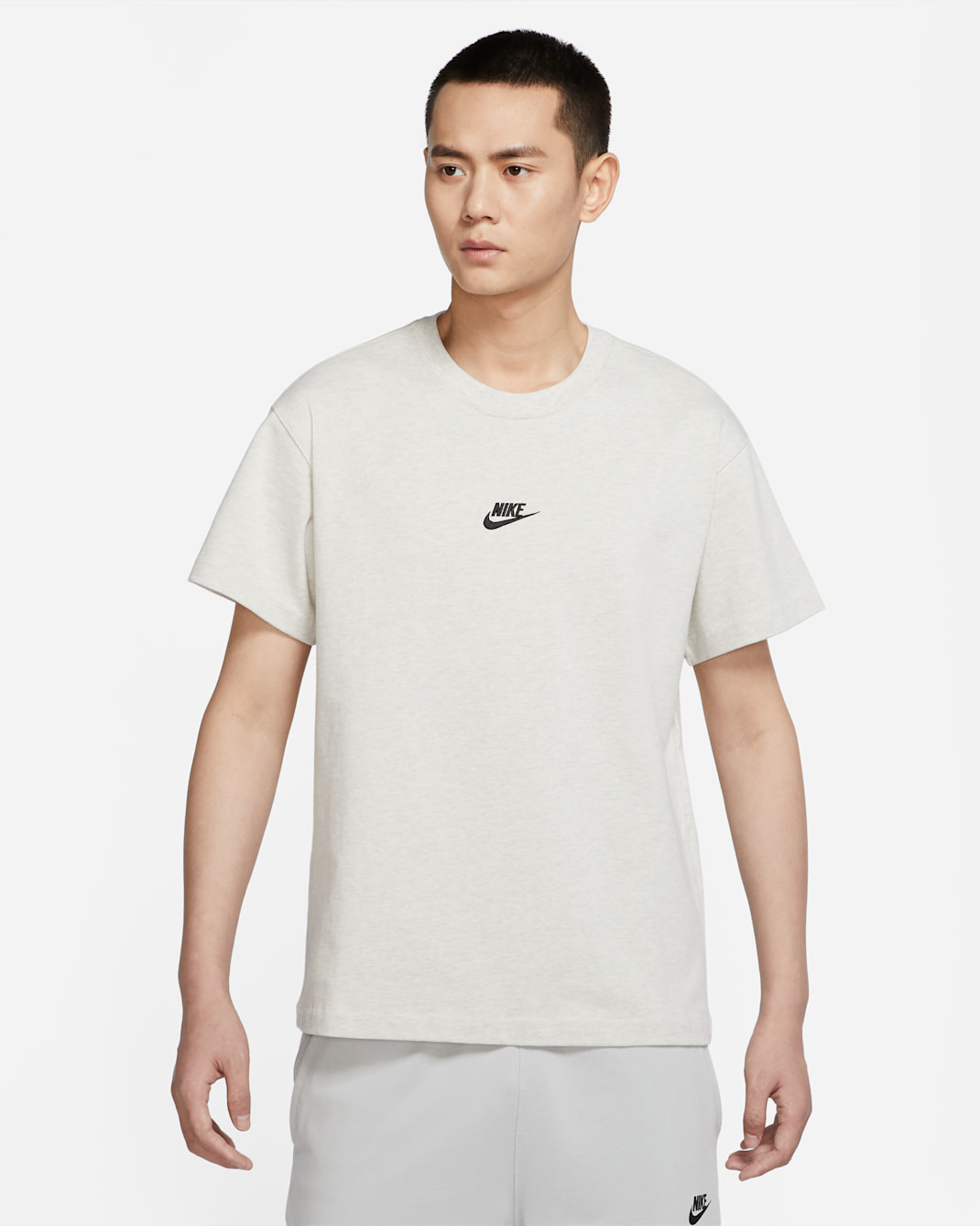 Nike Sportswear Premium Essentials Men's T-Shirt - Light Bone/Heather/Black