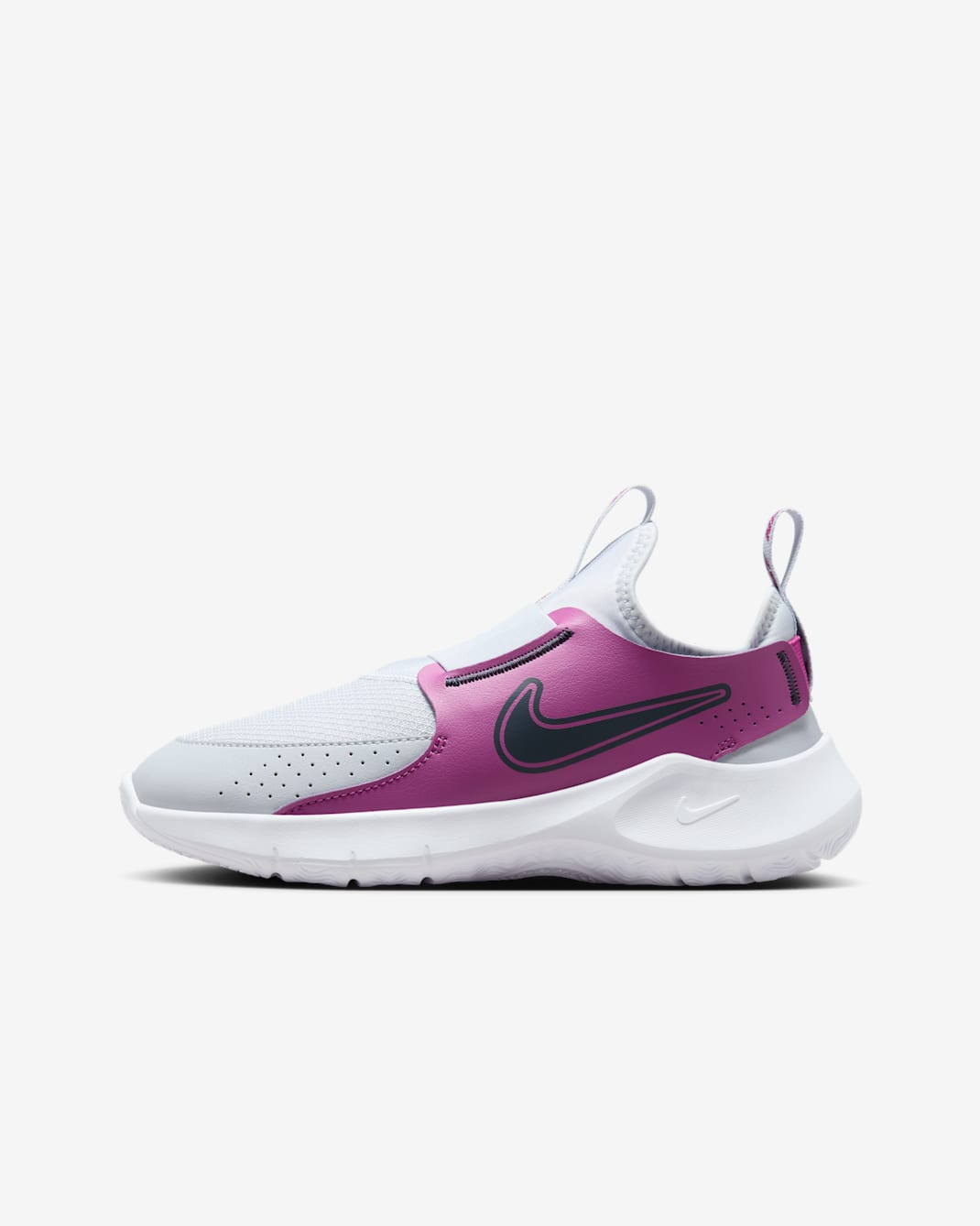 Nike Flex Runner 3 Big Kids' Road Running Shoes - Football Grey/Hot Fuchsia/White/Thunder Blue