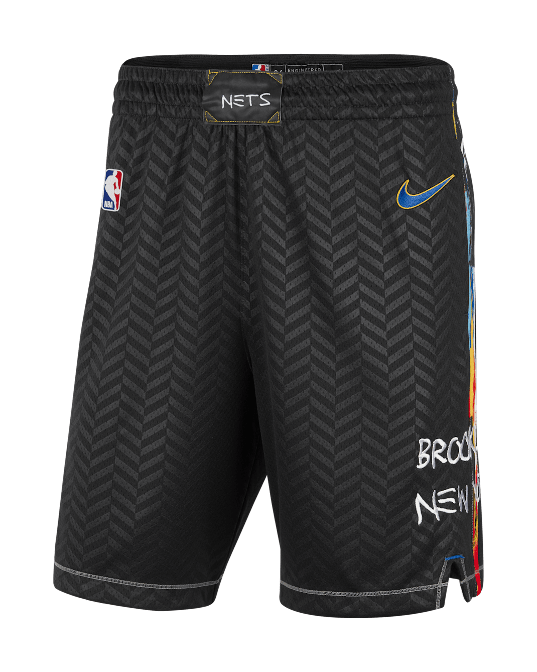 Brooklyn Nets City Edition 2020 Nike NBA Swingman Shorts für Herren - Schwarz/Royal Blue