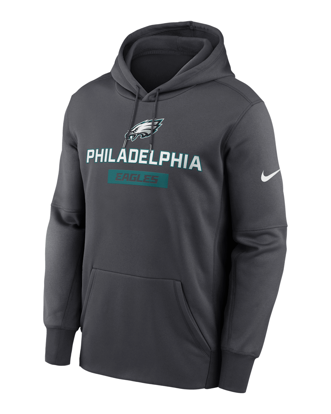 Philadelphia Eagles Toss Sweep Men’s Nike Therma NFL Pullover Hoodie - Anthracite