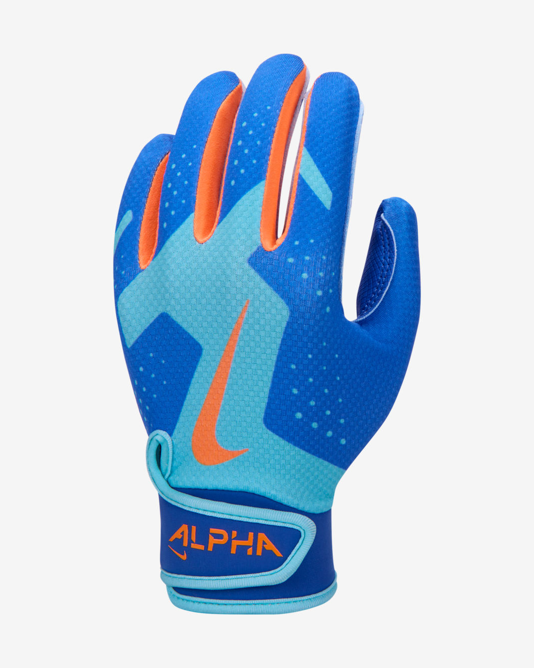 Nike Alpha 2.0 Kids' T-Ball Batting Gloves - Gamma Blue/Treasure Blue/Total Orange