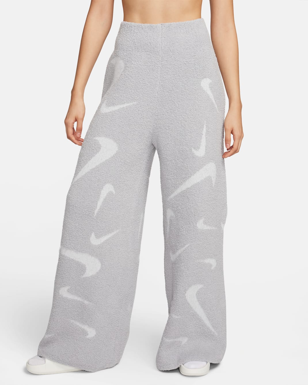Nike Sportswear Phoenix Cozy Bouclé Women's High-Waisted Wide-Leg Knit Pants - Light Smoke Grey/Photon Dust