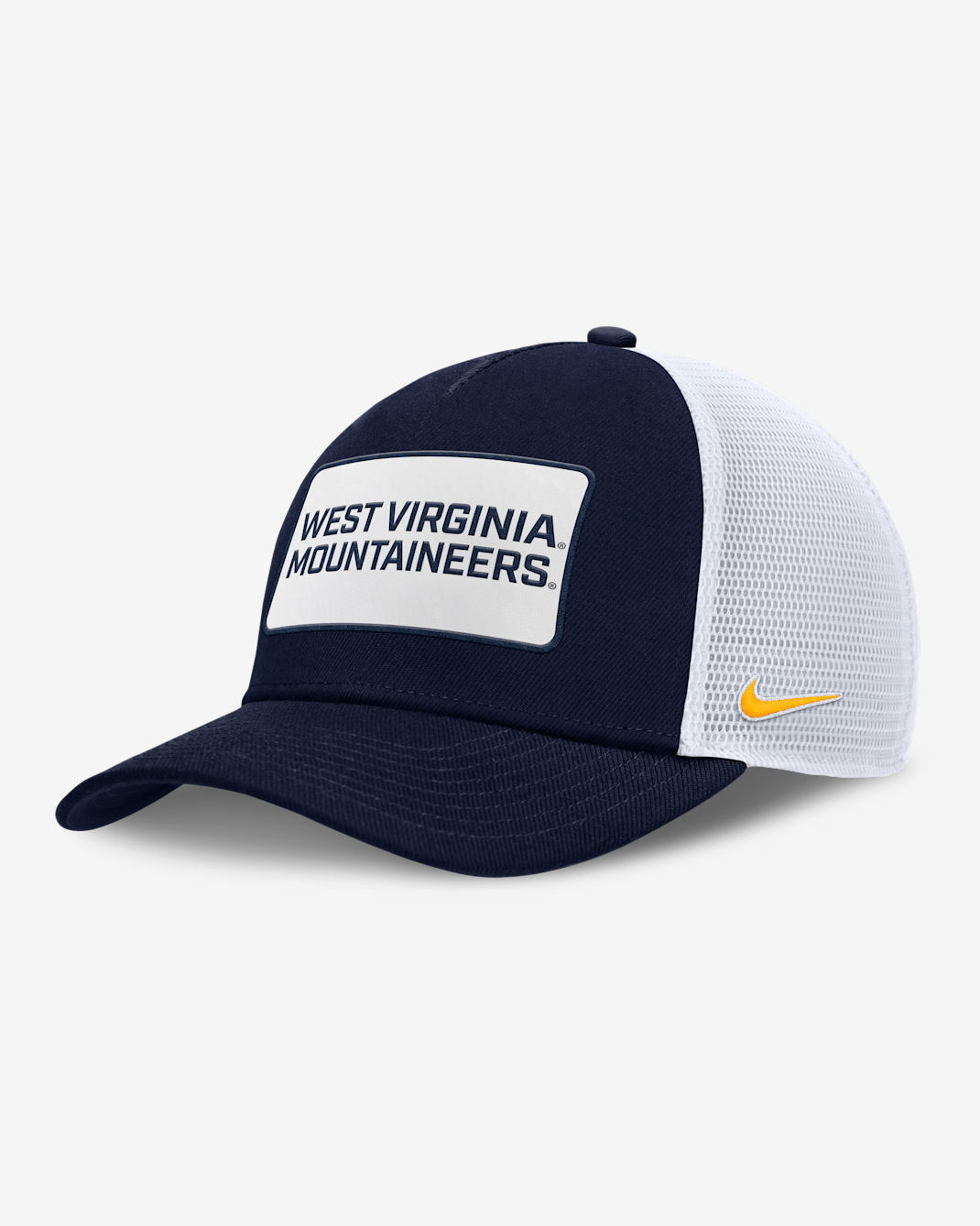 West Virginia On-Field Rise Men's Nike College Trucker Adjustable Hat - Navy