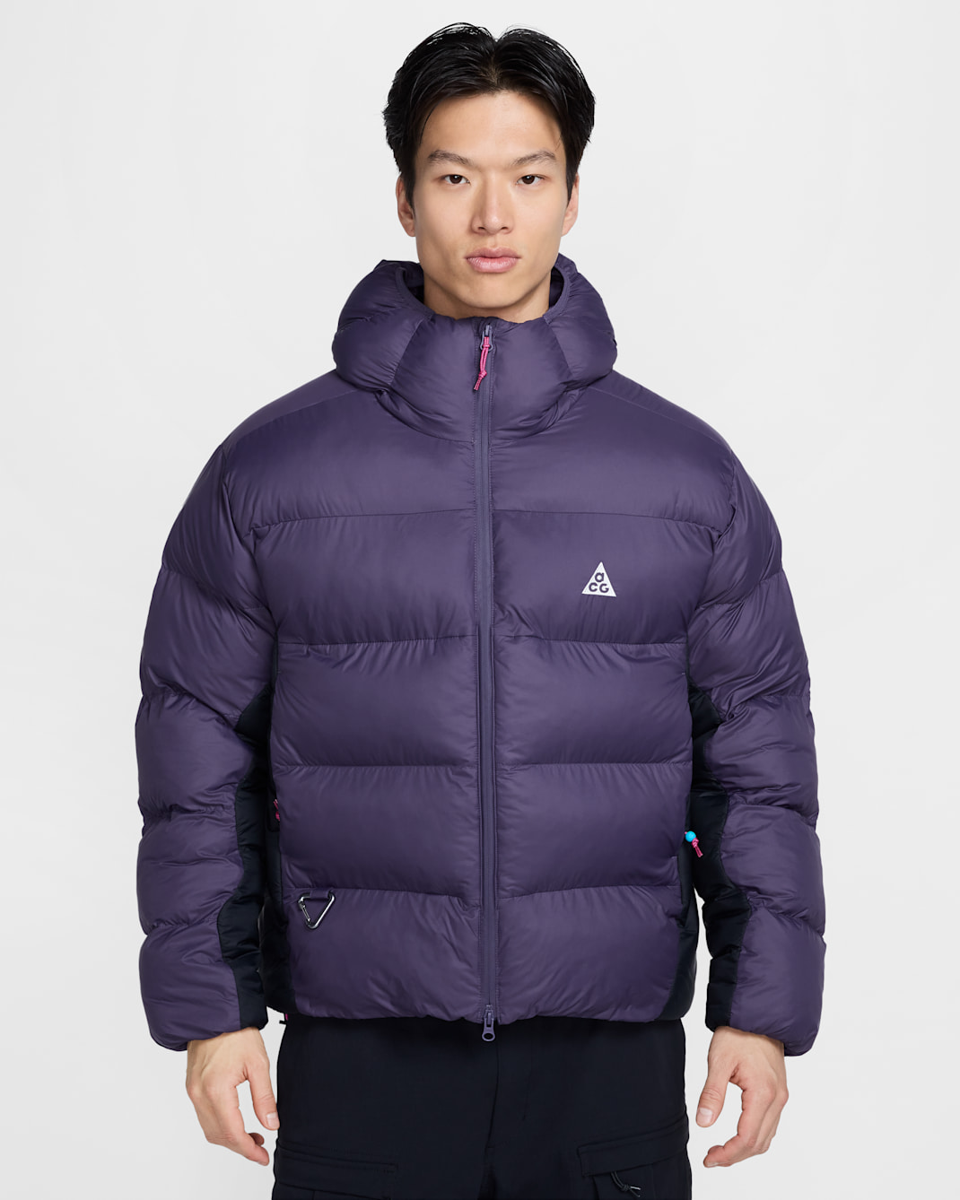 나이키 ACG '루나 레이크' 패딩 PrimaLoft® 남성 써마 핏 ADV 루즈 후드 재킷 - 다크 레이즌/블랙/레이저 푸크시아/서밋 화이트