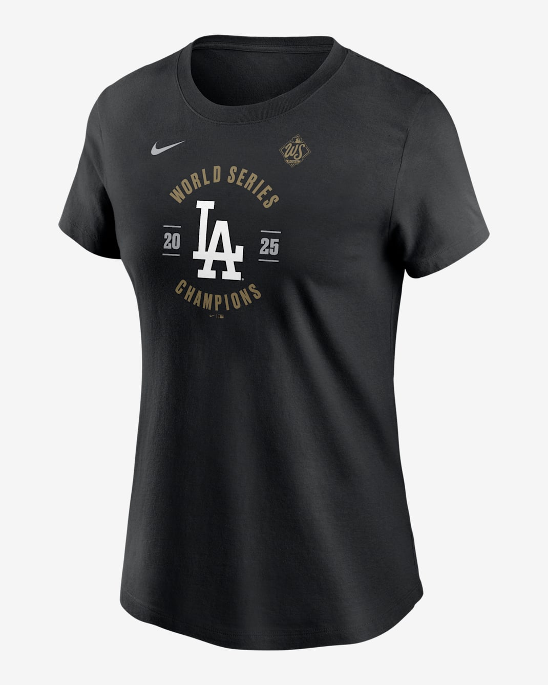 Los Angeles Dodgers 2025 World Series Champions Women's Nike MLB T-Shirt - Black