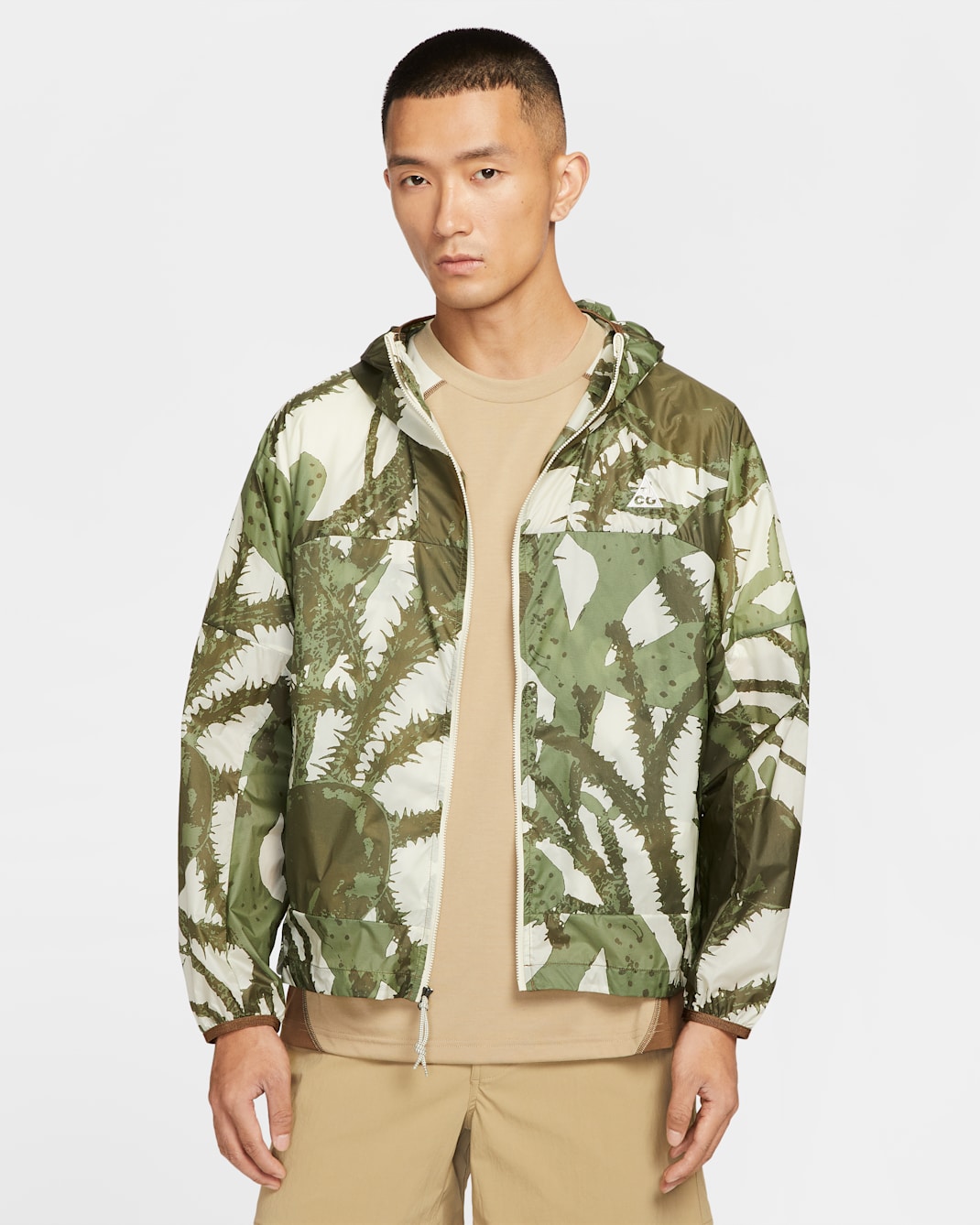 Nike ACG "Cinder Cone" Men's Windproof Jacket - Light Khaki/Mosswood Brown/Summit White