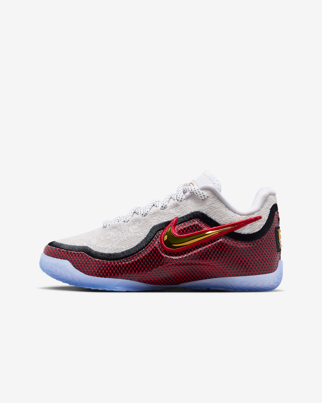 LeBron XXIII "Grand Opening" Big Kids' Basketball Shoes - White/University Red/Black/Metallic Gold
