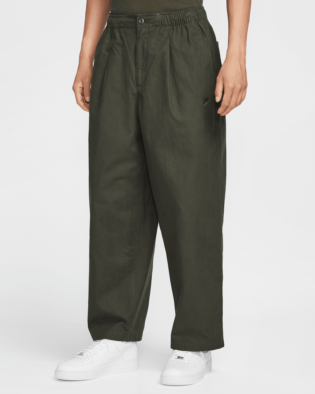 กางเกงขายาวทรงบอลลูนผู้ชายเนื้อหนัก Nike Sportswear Club - Sequoia/Sequoia