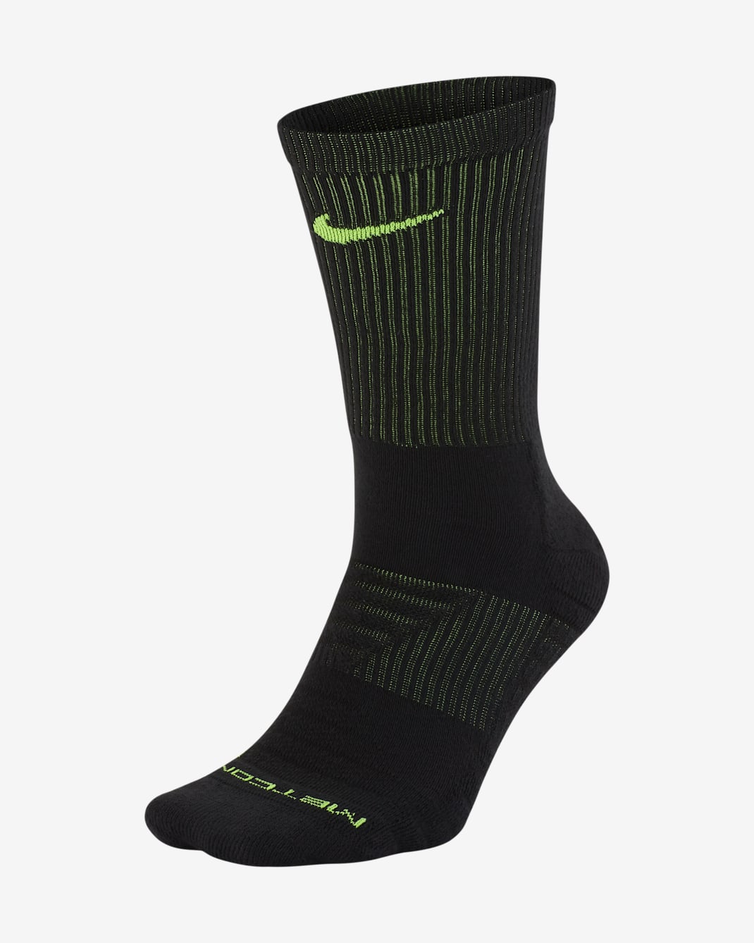 Calze da training Nike Everyday Cushioned Metcon di media lunghezza - Nero/Volt
