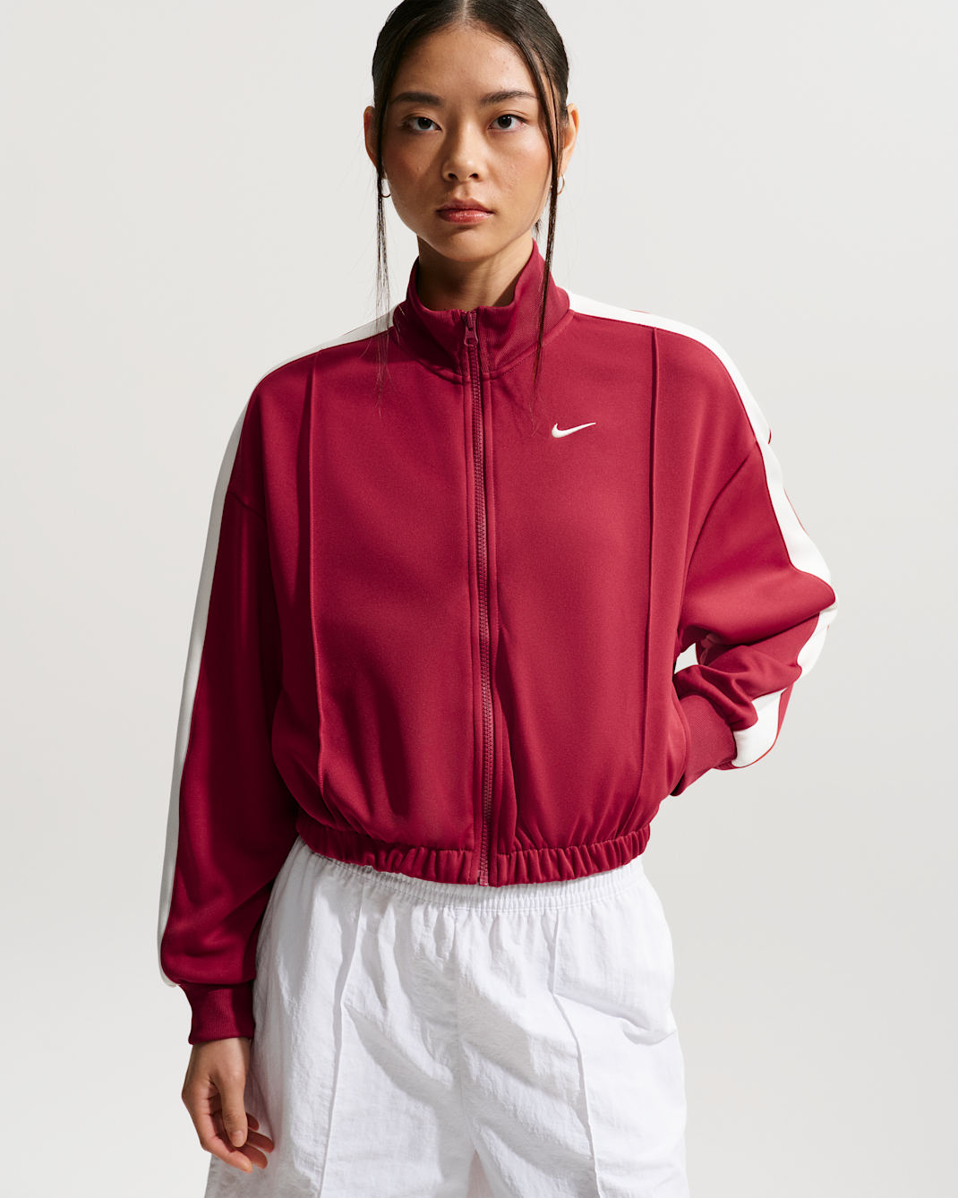나이키 스포츠웨어 여성용 트랙 재킷 - 팀 크림슨/세일/초크