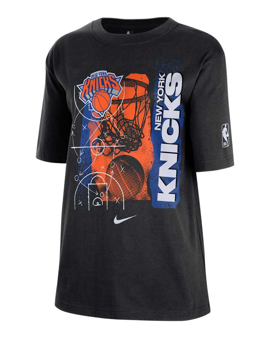 New York Knicks Courtside Women's Nike NBA T-Shirt - Black