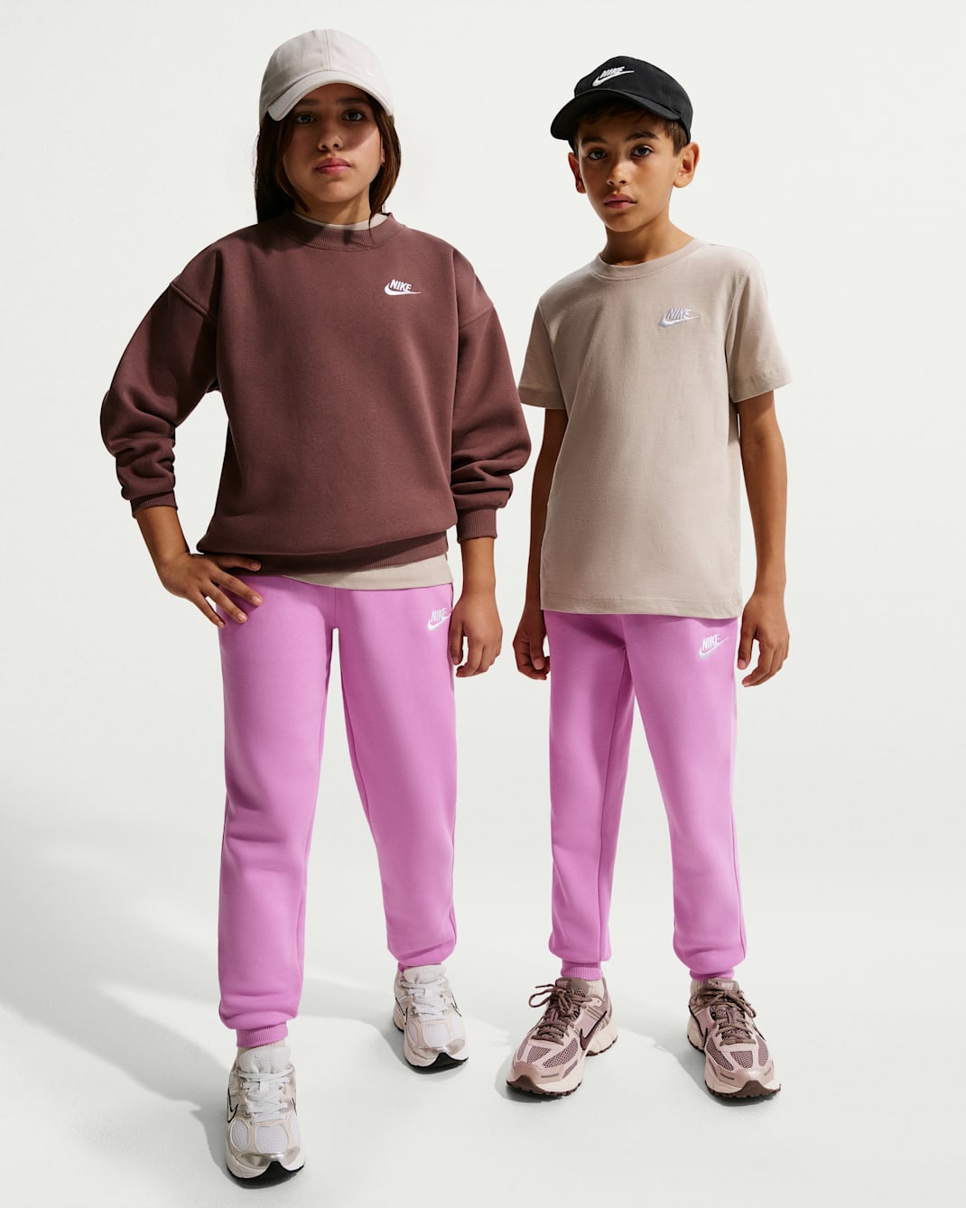 Nike Sportswear Club Fleece Big Kids' Joggers - Light Magenta/White