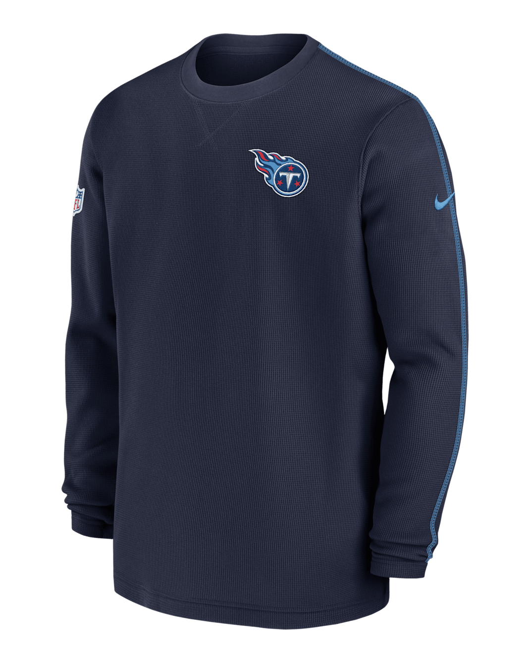 Playera de manga larga de la NFL Nike para hombre Tennessee Titans Sideline Coach - Azul marino