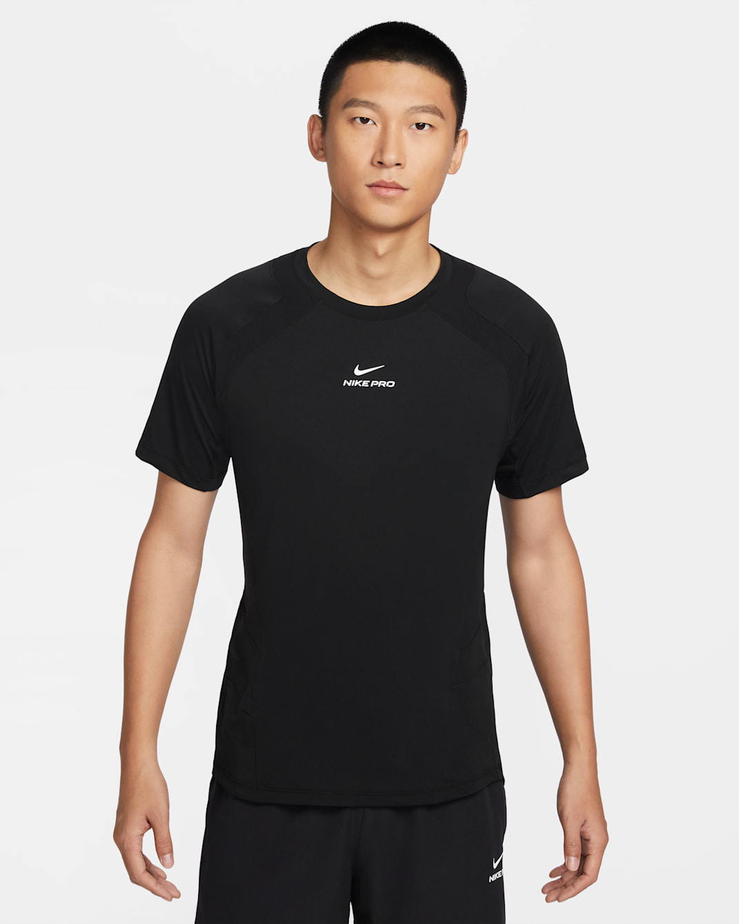 Nike Pro Training Men's Dri-FIT ADV Short-Sleeve Top - Black/Black/White