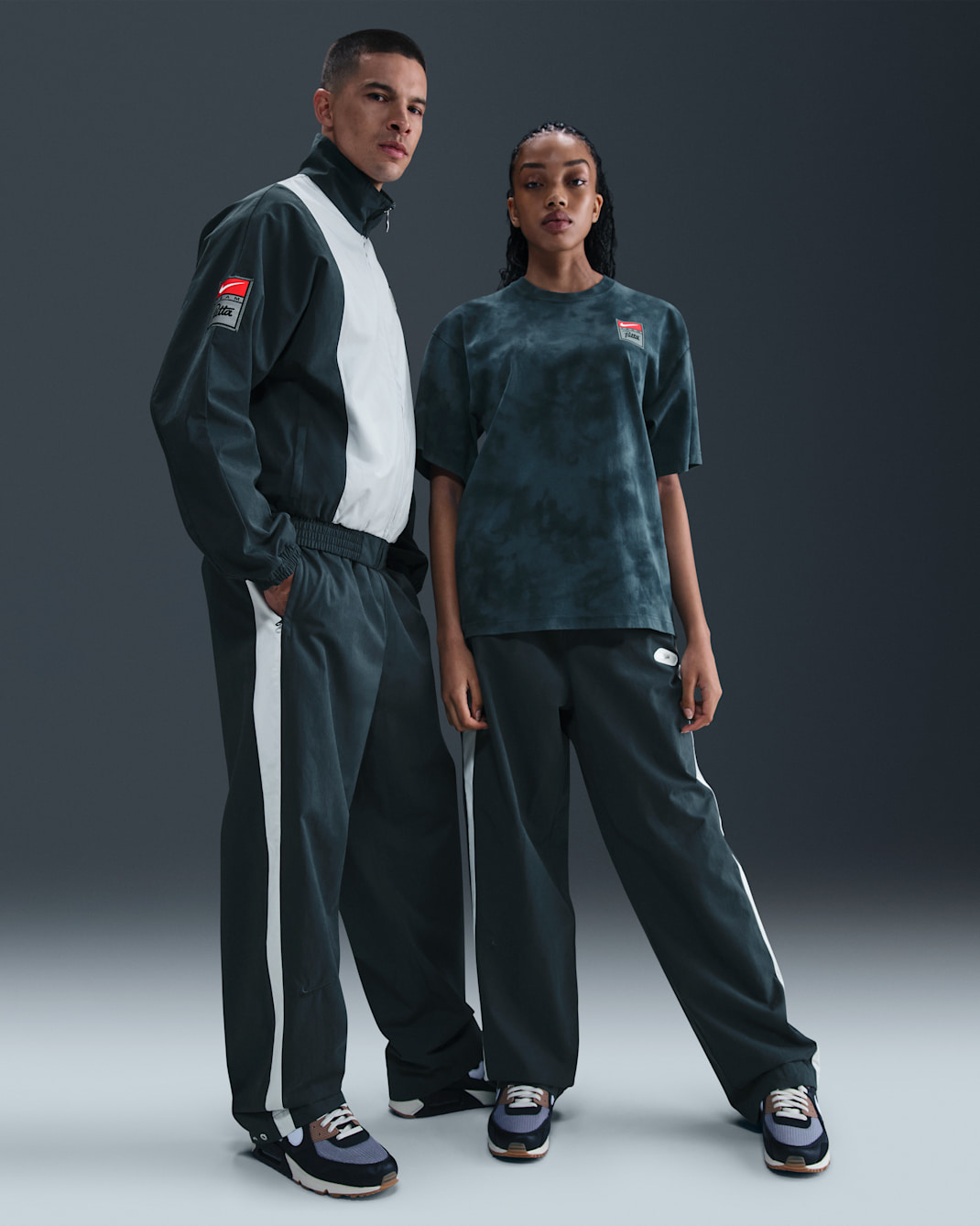 Nike x Patta Men's Track Pants - Deep Ocean/White