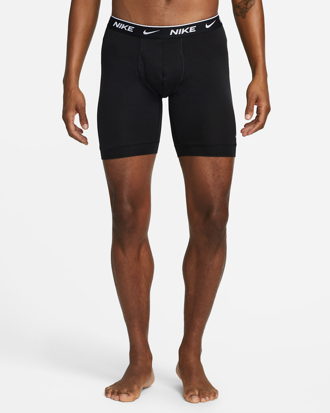 Nike Dri-FIT Essential Cotton Stretch Men's Long Boxer Briefs (3-Pack) - Black
