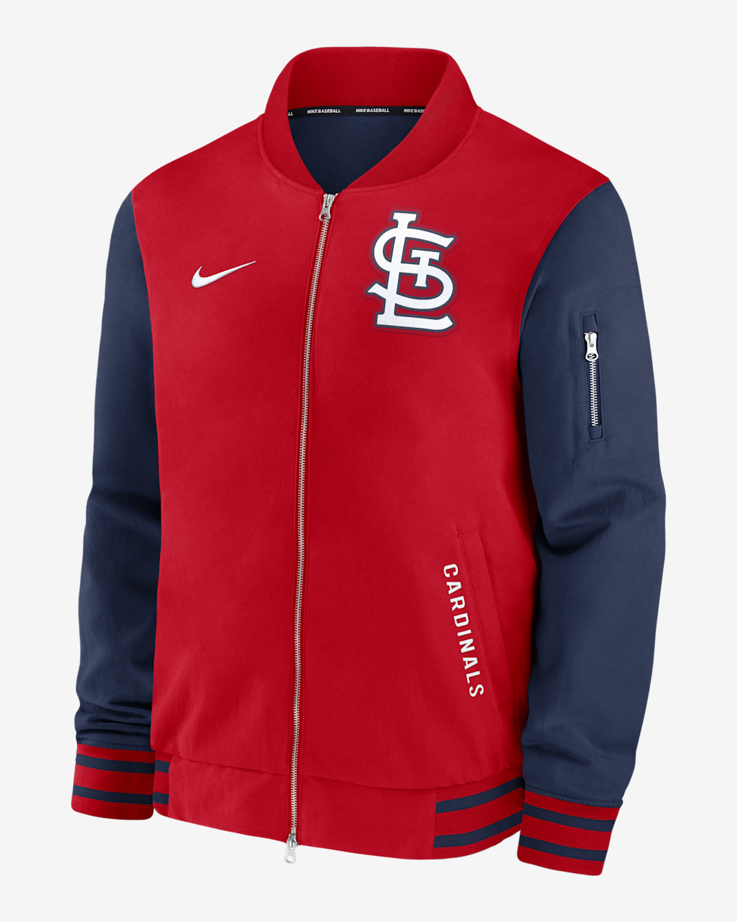 St. Louis Cardinals Authentic Collection Dugout Men's Nike MLB Full-Zip Bomber Jacket - Sport Red