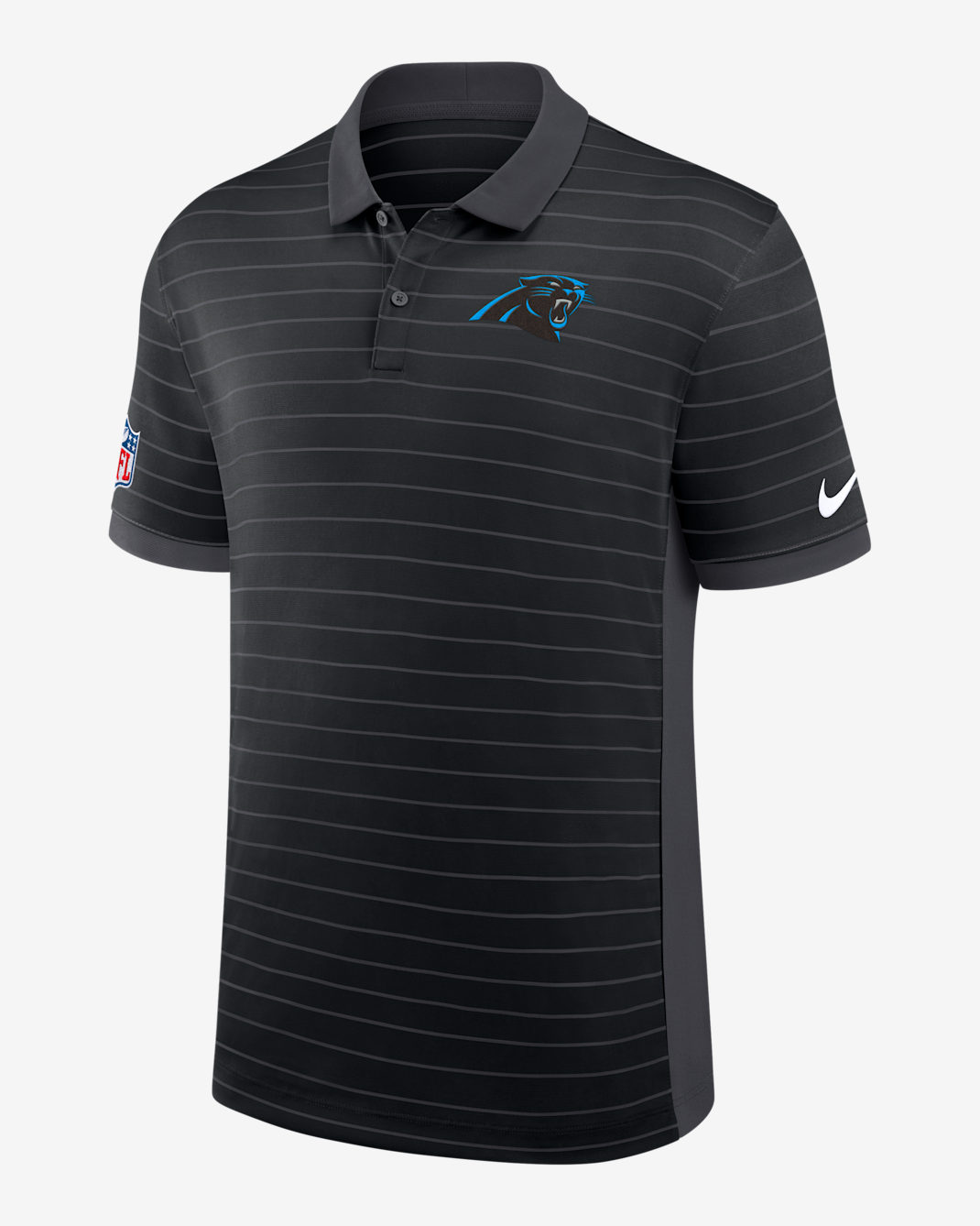 Polo Nike Dri-FIT de la NFL para hombre Carolina Panthers Sideline Victory Stripe - Negro