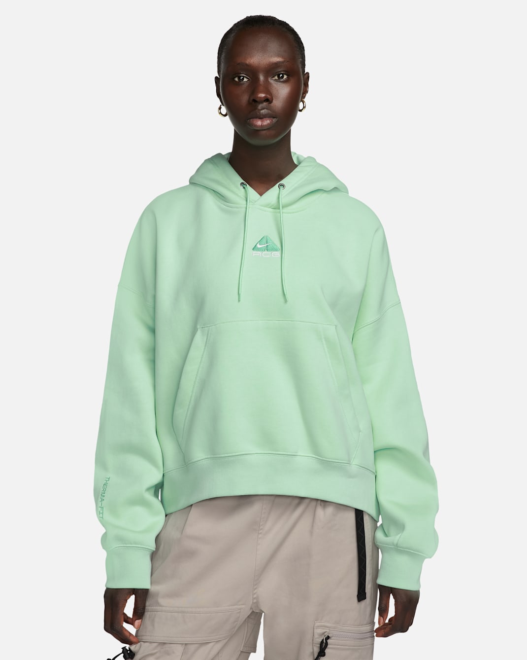 Nike ACG Therma-FIT 女款 "Tuff Knit" Fleece 連帽上衣 - Mint Foam/Light Menta