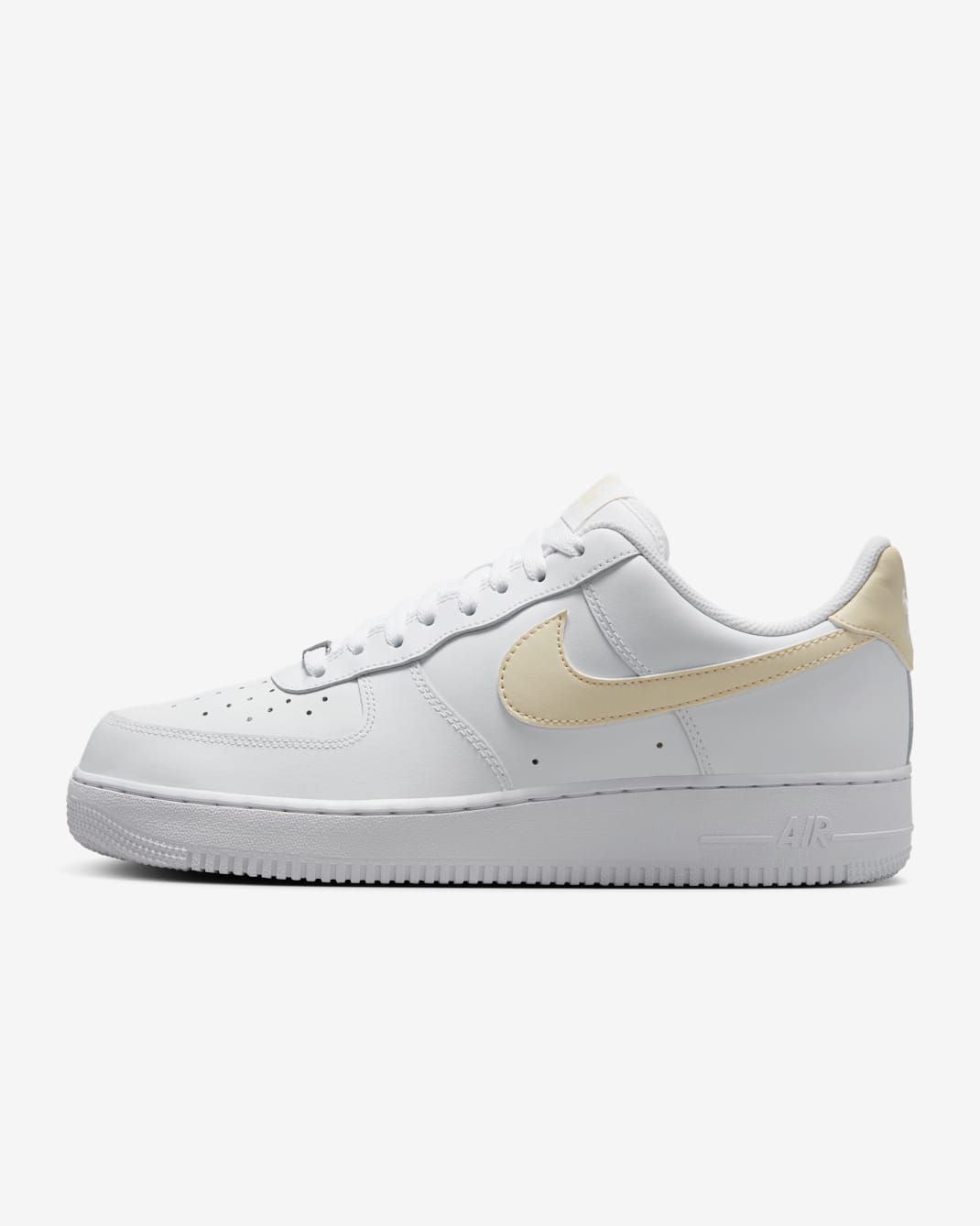 Nike Air Force 1 '07 Men's Shoes - White/White/Light Khaki