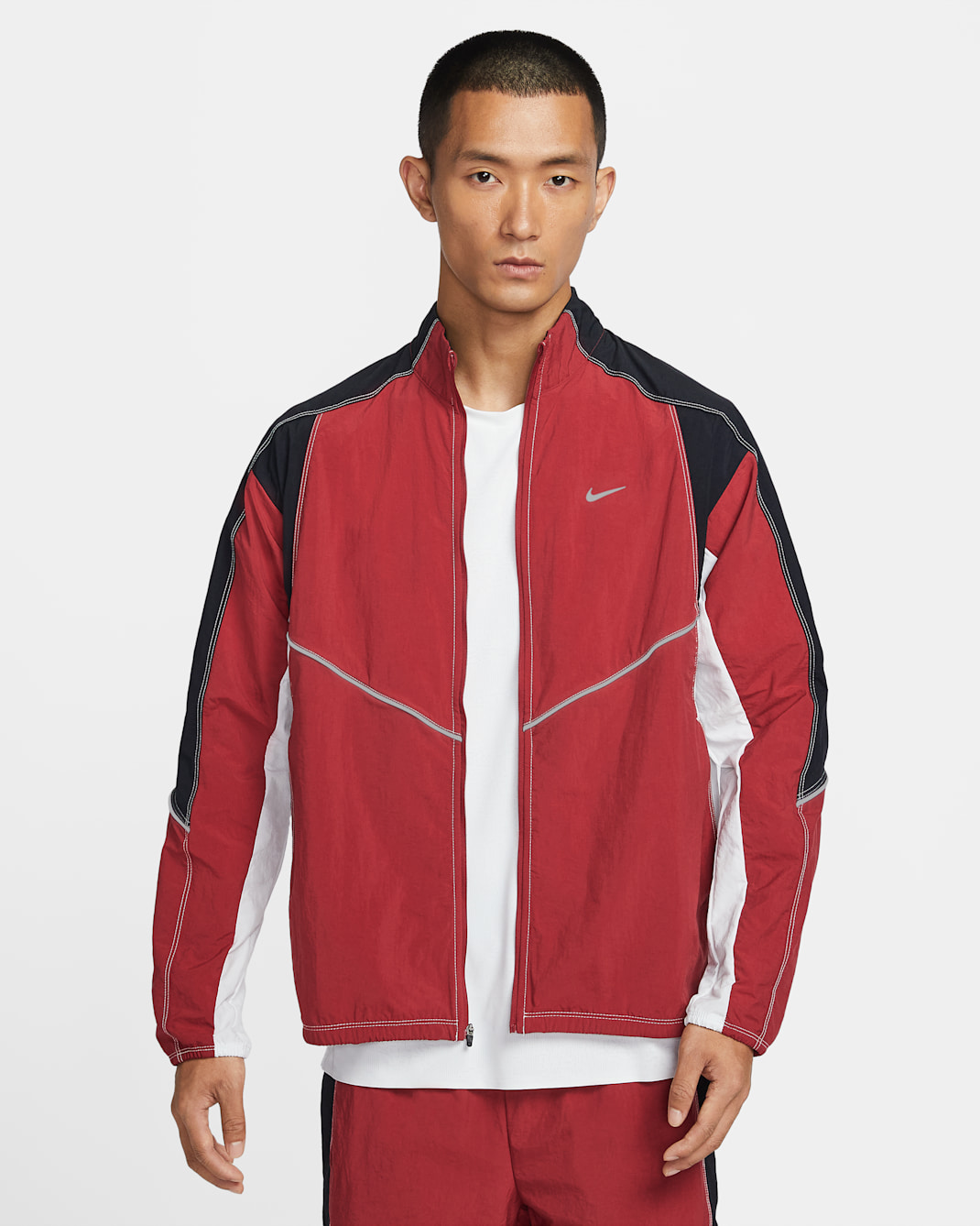 Nike Retro Men's Dri-FIT Tracksuit Jacket - Team Crimson/Black/Summit White
