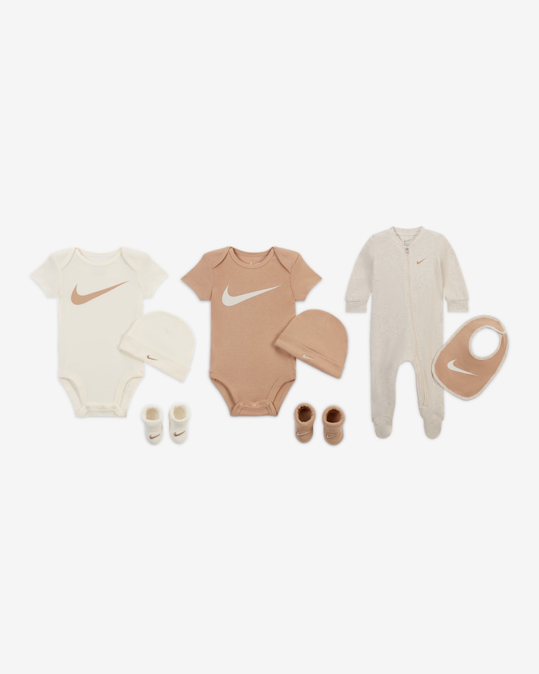 Conjunto de regalo de 8 piezas para bebé (0 a 6 meses) Nike - Marfil pálido