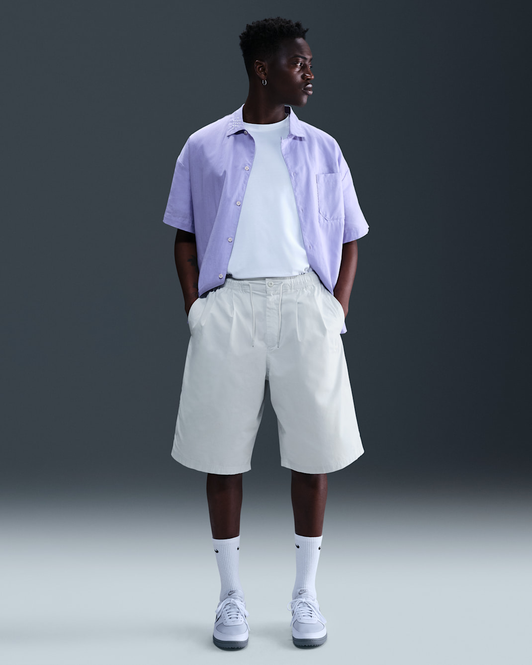 Nike Club ekstra stor shorts til herre - Photon Dust/Photon Dust
