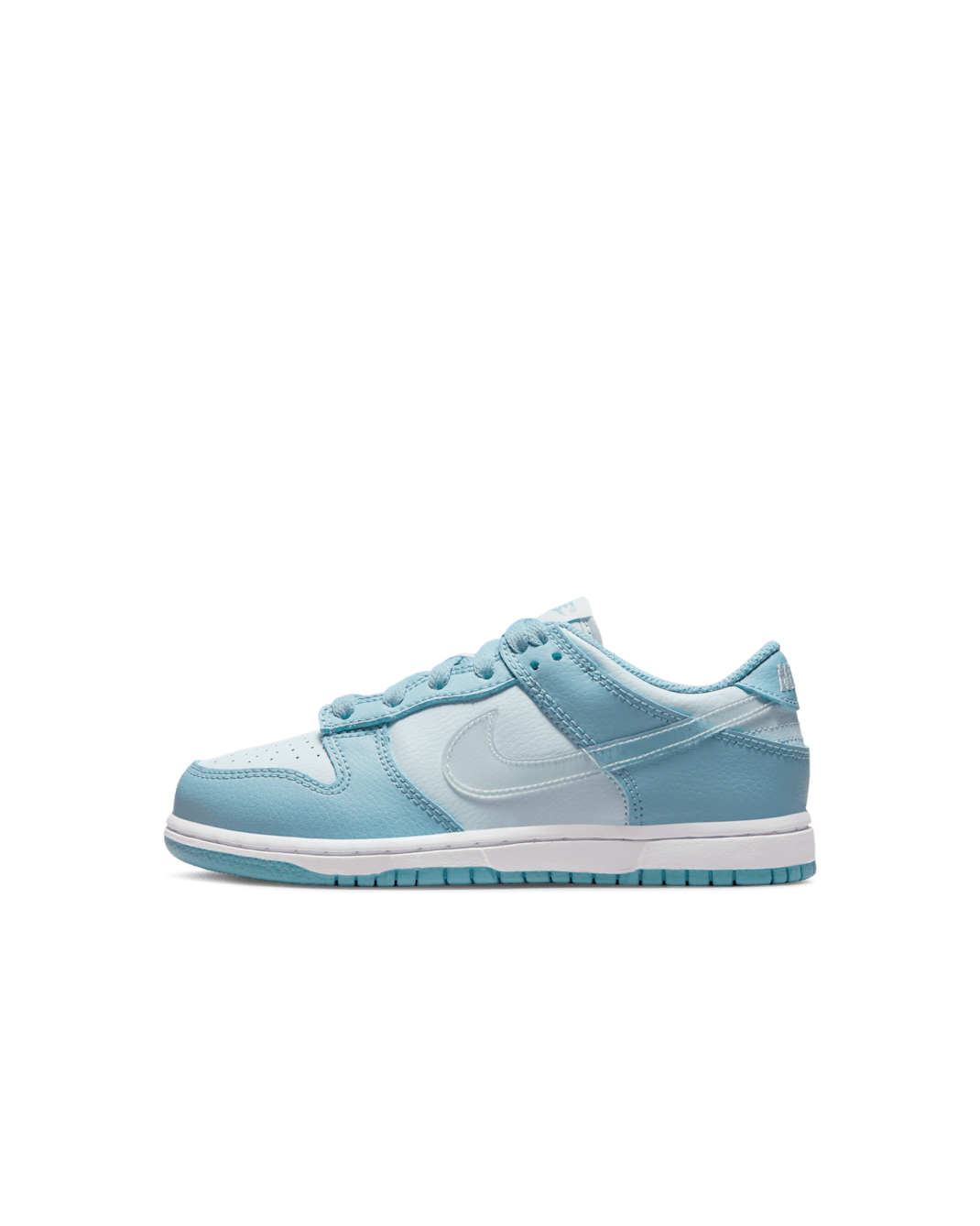 Nike Dunk Low Younger Kids' Shoes - Aura/Worn Blue/White/Clear
