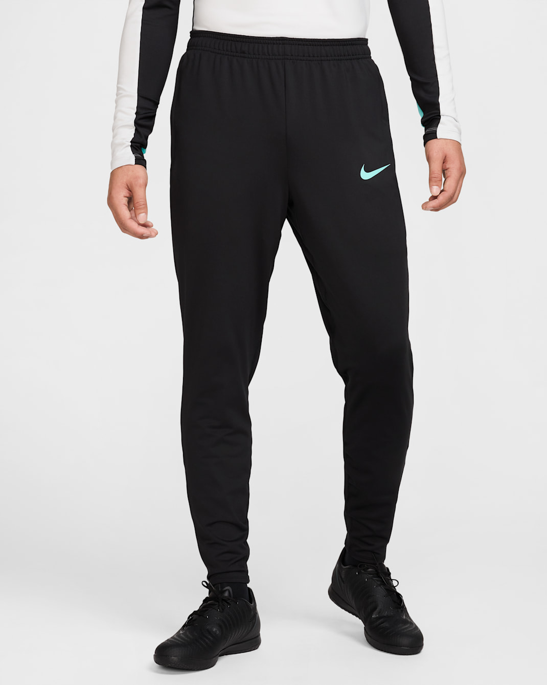 Pants de fútbol Dri-FIT para hombre Nike Strike - Negro/Negro/Turquesa dinámico/Turquesa dinámico