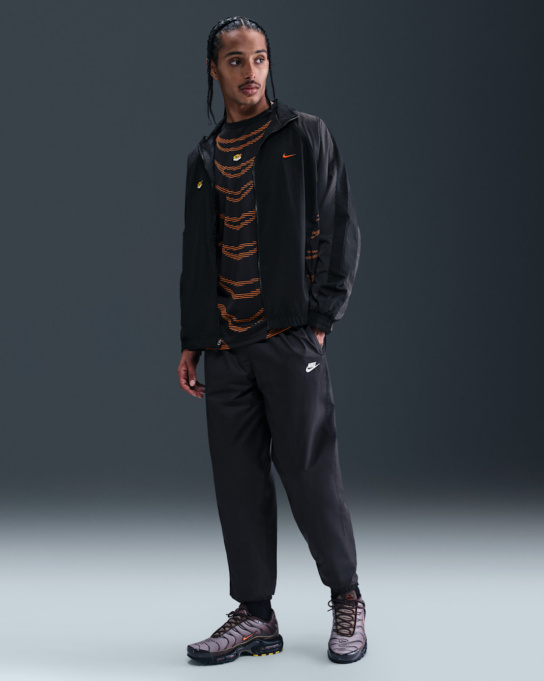 Nike Windrunner Men's Lined Trousers - Black/White