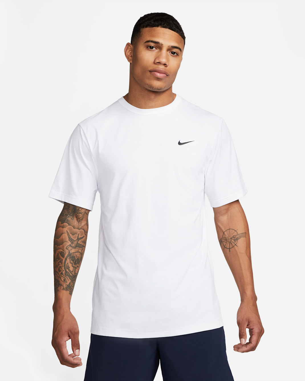 Nike Hyverse Men's Dri-FIT UV Short-sleeve Versatile Top - White/Black