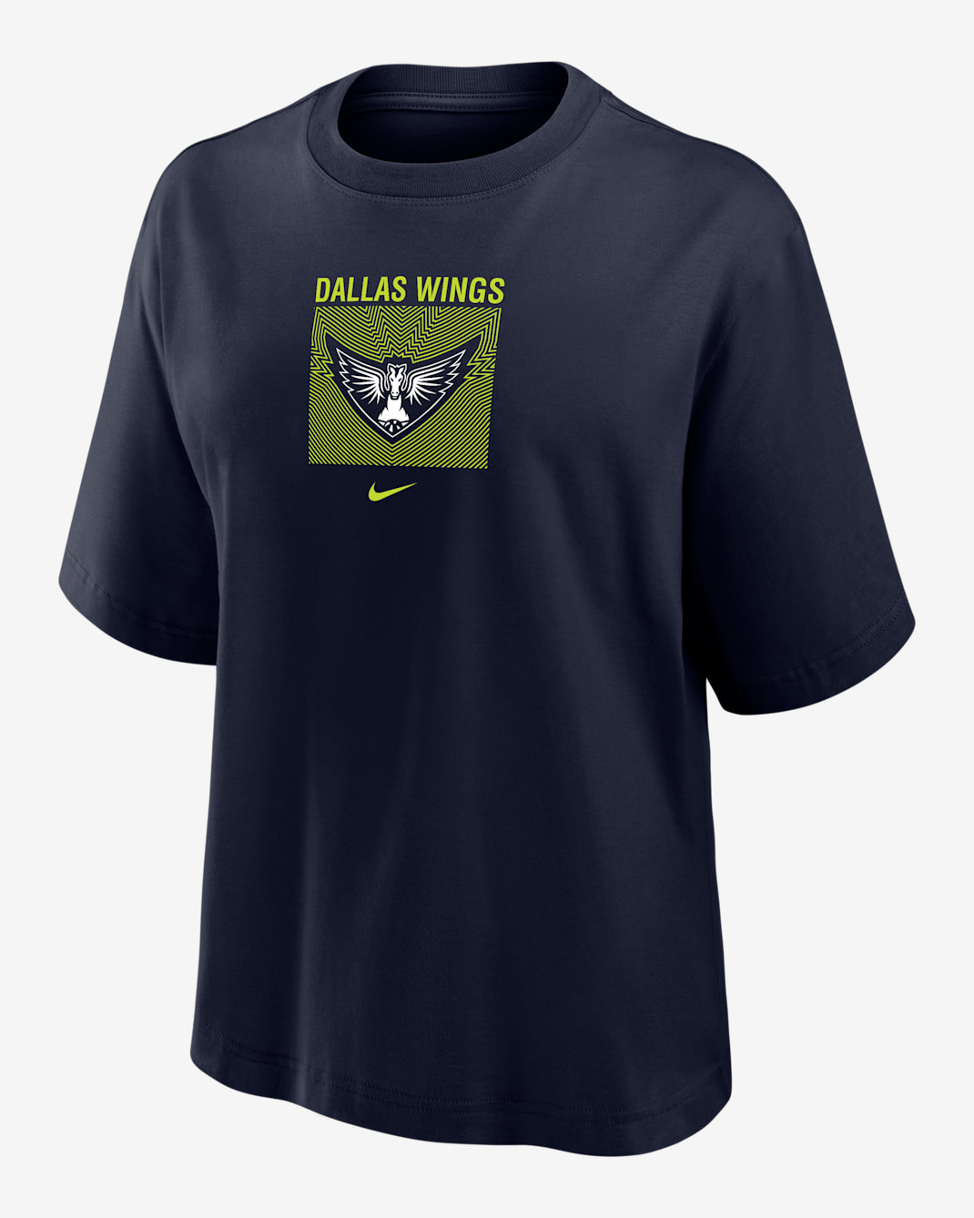 Playera Nike de la WNBA de corte cuadrado para mujer Dallas Wings - Azul marino