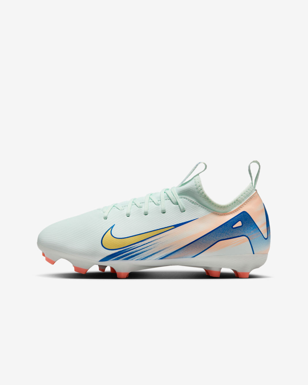 Nike Jr. Vapor 16 Academy Mercurial Dream Speed Big Kids' MG Low-Top Soccer Cleats - Barely Green/Crimson Pulse/Metallic Gold Coin