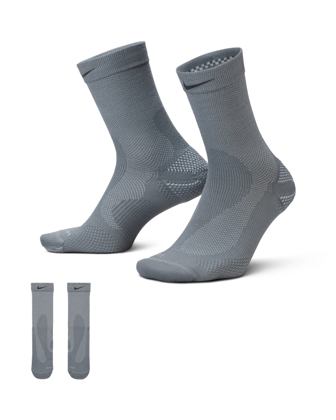Calcetas de lana (1 par) Nike Running Lightweight - Gris humo/Gris humo claro